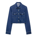 Damen Jeansjacke im lässigen Cropped-Stil EB
