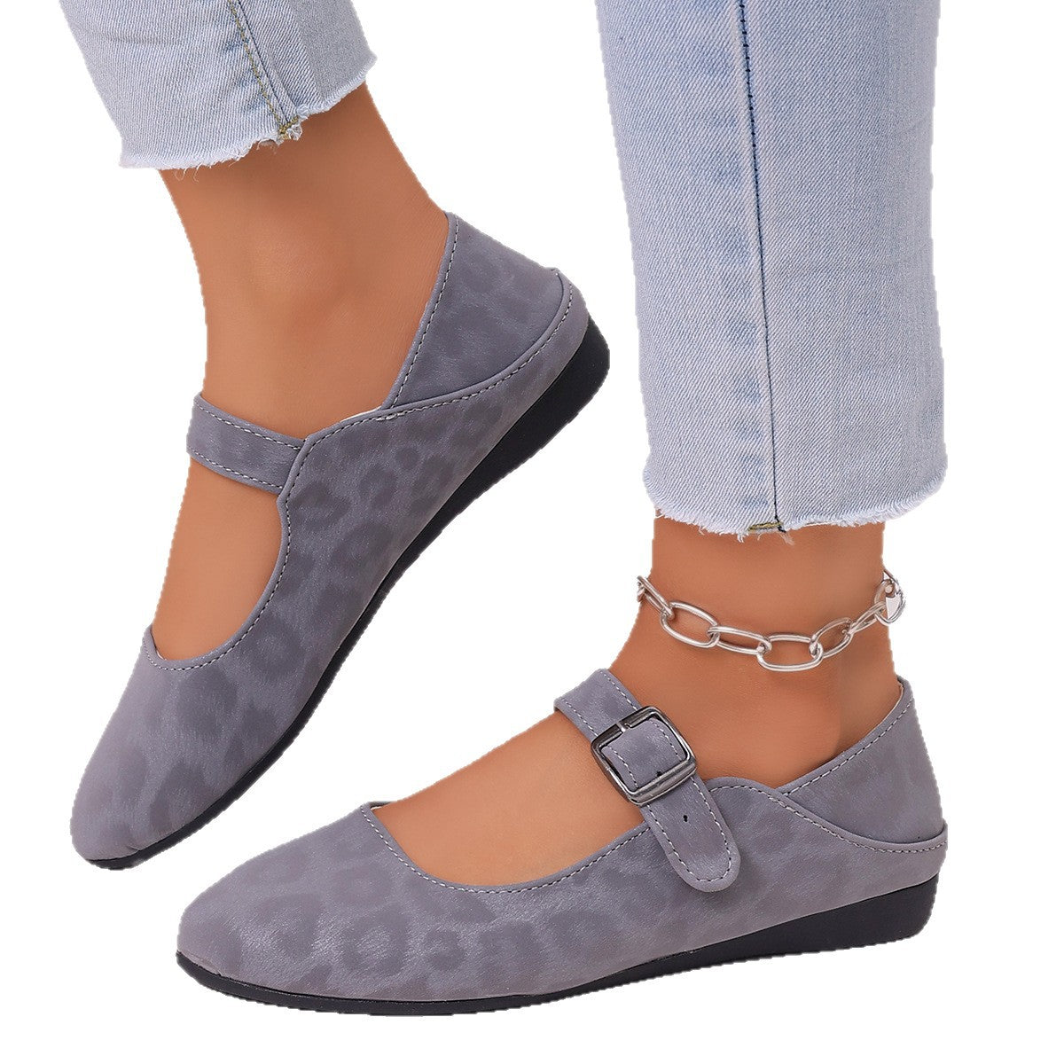 Damen Ballerinas mit verstellbarem Riemen und elegantem Design EB