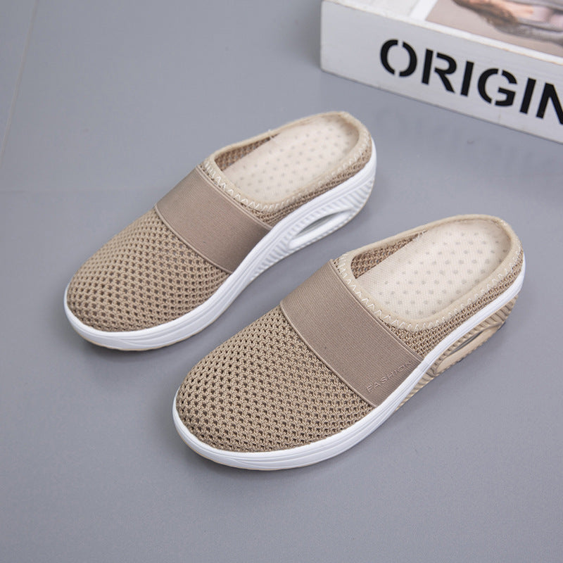 Damen atmungsaktive Slip-On Clogs mit elastischem Riemendesign EB