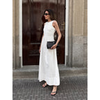 Damen Elegantes Maxikleid mit lässiger Passform und raffinierten Drapierungen EB