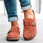 Damen Mokassins mit modischem Schnallen-Detail und bequemer Sohle EB