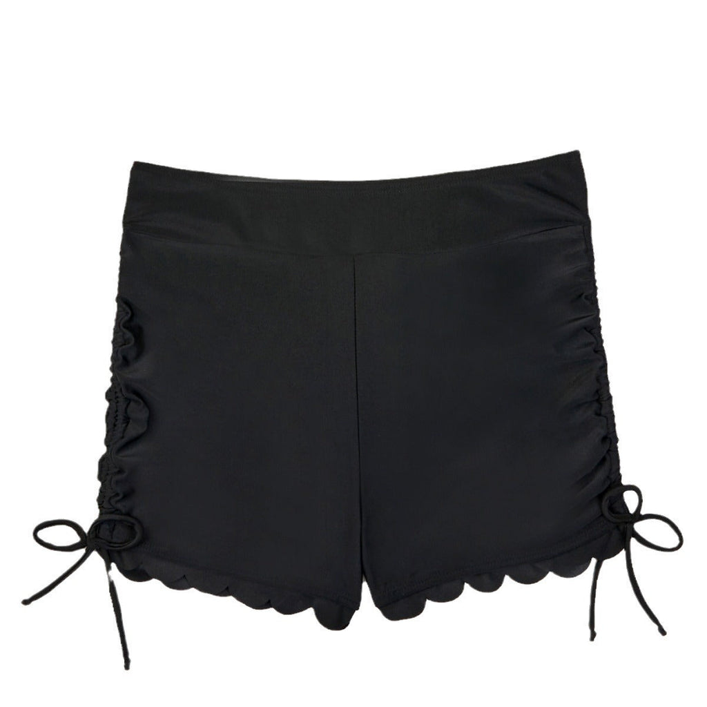 Damen-Badeshorts mit verstellbarem Raff-Design