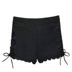 Damen-Badeshorts mit verstellbarem Raff-Design