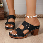 Damen Design-Sandalen mit verstellbarem Riemen und geschmackvoller Perforierung EB