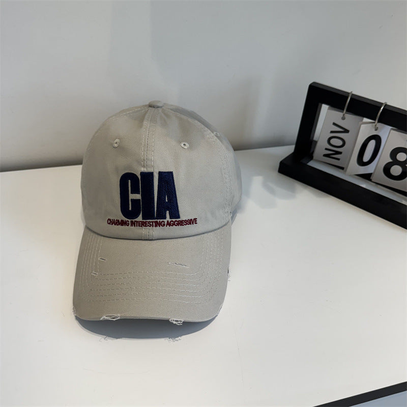 Herren-Baseballcap mit Distressed-Optik und Motivations-Stickerei