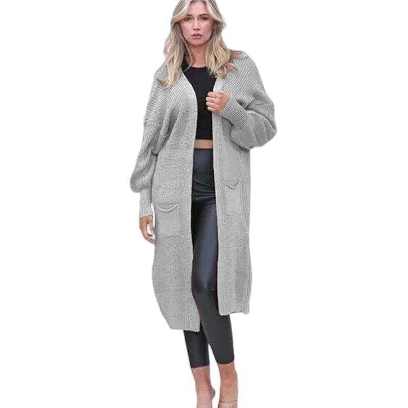 Damen Kapuzenmantel mit tiefen Taschen und lässigem Schnitt EB