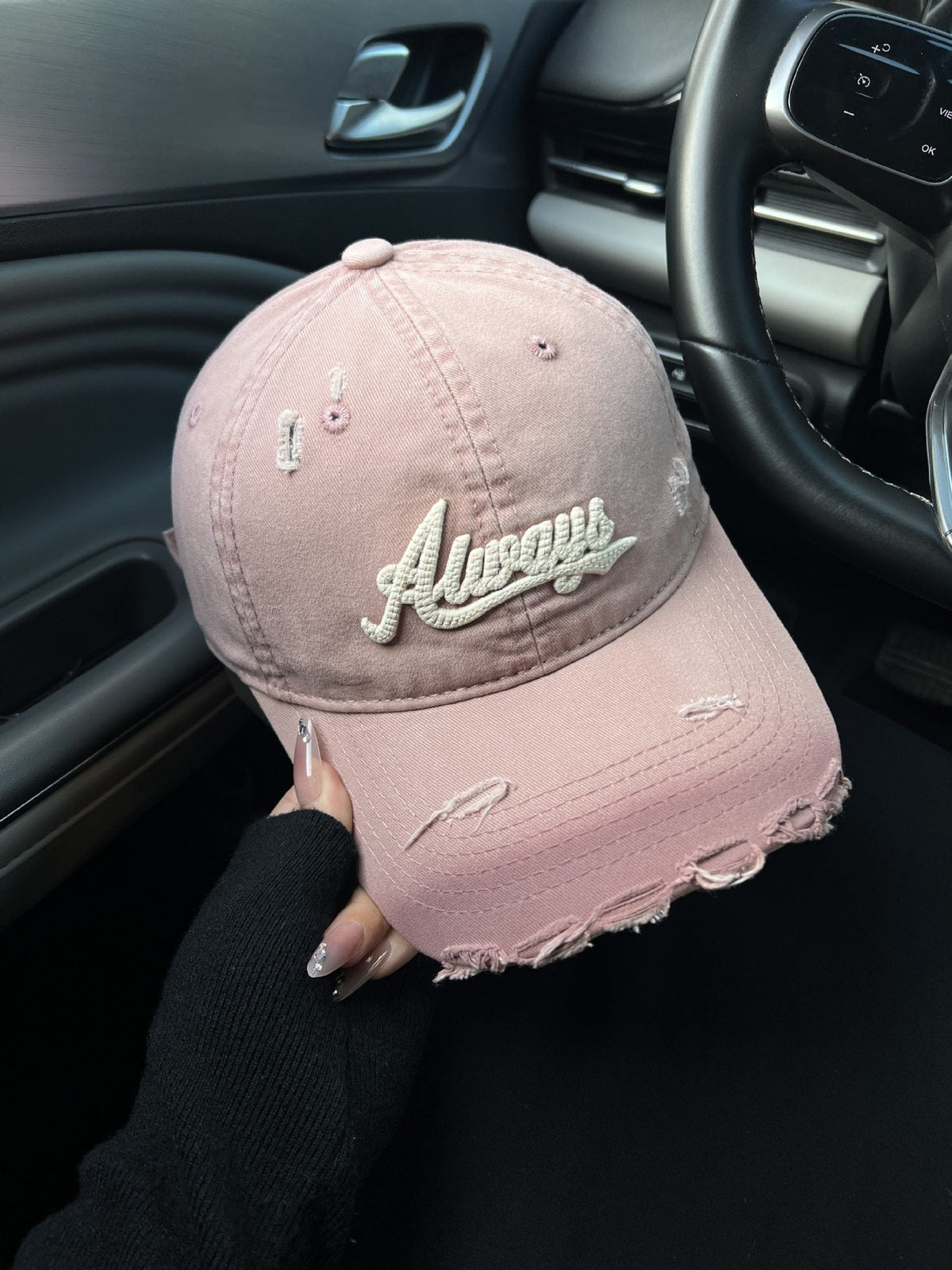 Damen-Baseballkappe mit Distressed-Grafik