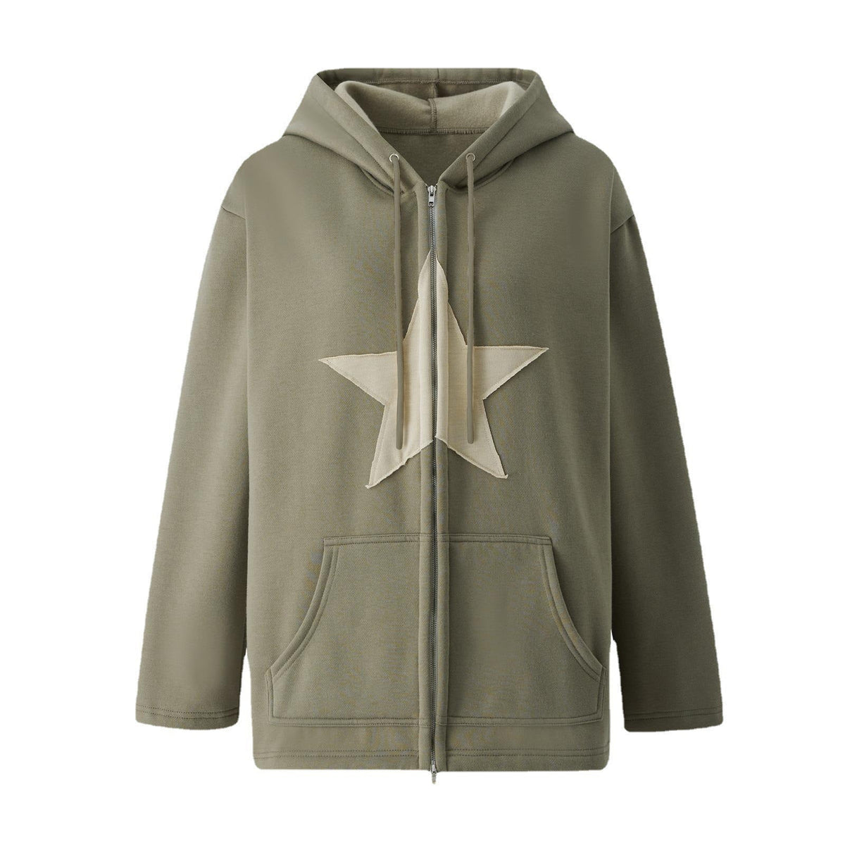 Damen Kapuzenjacke mit auffälligem Sternenmotiv und praktischen Taschen EB