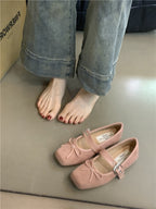 Damen Ballerinas mit modischem Schnallen-Detail und bequemem Fußbett EB