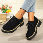 Damen Bequeme Schnürschuhe mit rutschfester Sohle EB