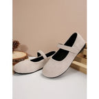Damen Ballerinas mit verstellbarem Klettverschluss und weichem Obermaterial EB