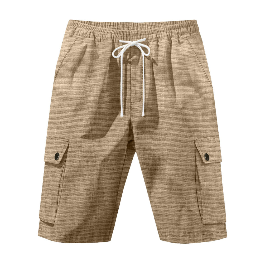 Lässige Cargo-Bermudashorts für Herren mit elastischem Bund