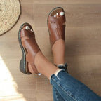 Damen Komfortable Sandalen mit ergonomischem Fußbett und weichem Riemen EB