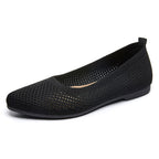 Damen Bequeme Strick-Ballerinas mit luftdurchlässigem Obermaterial EB