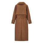 Damen eleganter Trenchcoat mit doppelter Knopfleiste und Gürtel EB