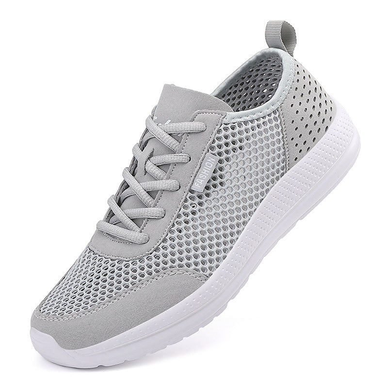 Unisex nan leichter Komfort-Walking-Schuh mit luftigem Wabenmesh, ergonomischer Dämpfungssohle und Zuglasche EB