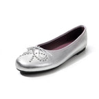 Damen Ballerinas mit schimmerndem Metallic-Obermaterial und Zierperlen EB