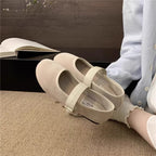 Damen Ballettschuhe mit elegantem Riemen und bequemer Sohle EB
