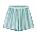 Damen Strandshorts mit modischem Streifenmuster und elastischem Bund EB