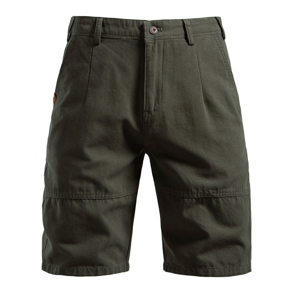 Robuste Bermuda-Shorts aus Baumwoll-Twill für Herren mit verstärkten Knieeinsätzen