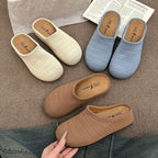 Damen bequeme Slipper aus atmungsaktivem Textilmaterial EB