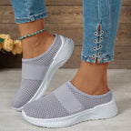 Damen Bequeme Slip-On Freizeitschuhe mit elastischem Riemen EB