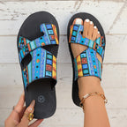 Damen Bequeme Fußbett-Sandalen mit kreativen Mustern EB