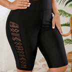 High-Waisted Sportshorts mit Netzeinsätzen