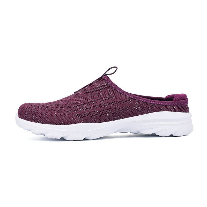 Damen Bequeme Slip-On Freizeitschuhe aus atmungsaktivem Mesh EB