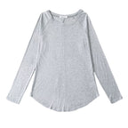 Damen lässiges Langarm-T-Shirt EB