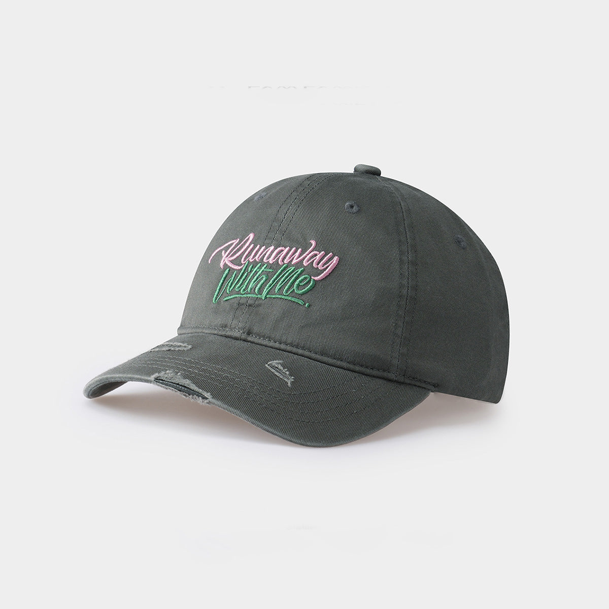 Baseballkappe mit Distressed-Effekt und Zitat