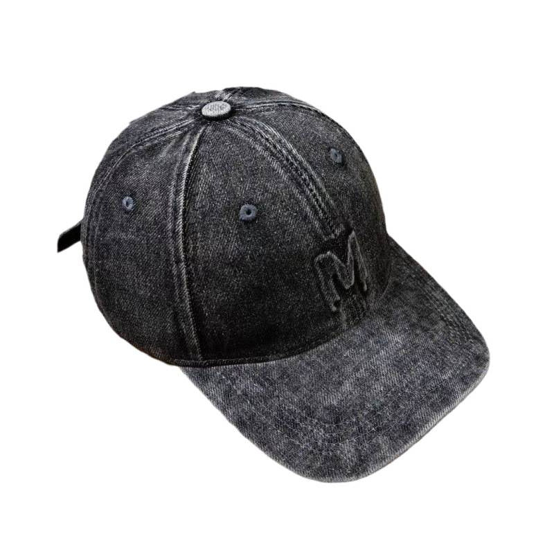 Distressed-Denim-Baseballcap für Herren