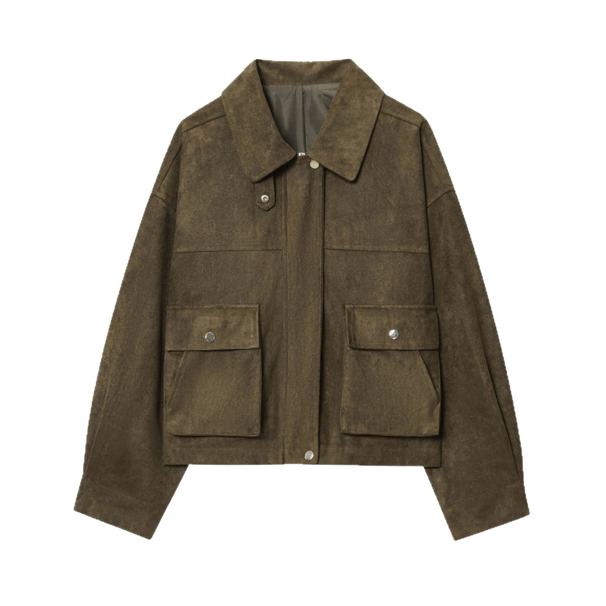 Damen kurz geschnittene Wildlederjacke EB