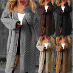 Damen Grobstrick-Cardigan mit eleganten Knopfdetails und strukturiertem Design EB