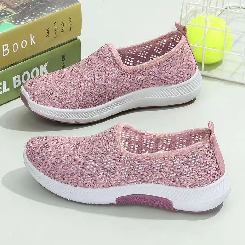 Damen atmungsaktive Freizeitschuhe mit leichtem Mesh-Obermaterial und rutschfester Sohle EB