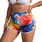 Sportliche Damen-Badeshorts mit Batikmuster