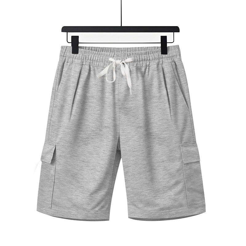 Herren nan elastische Cargo-Bermuda mit Kordelzug und Mehrfachtaschen EB