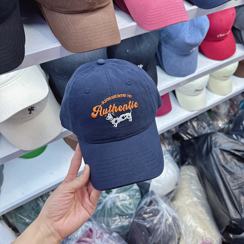 Bestickte Damen-Baseballkappe mit Kuhmuster