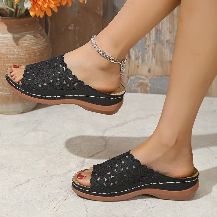 Damen Bequeme und modische Zehentrenner-Sandalen EB
