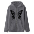 Damen Kapuzensweatjacke mit einzigartigem Schmetterlingsdruck EB