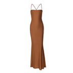 Damen Elegantes, figurbetontes Abendkleid mit Spaghetti-Trägern EB