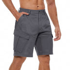 Herren-Bermuda mit Knopfleiste und teilelastischem Bund