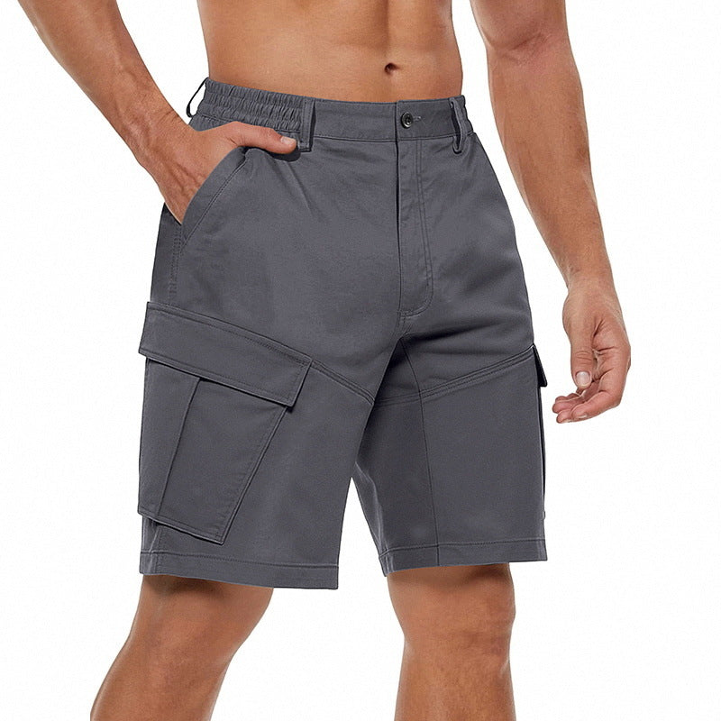 Herren-Bermuda mit Knopfleiste und teilelastischem Bund