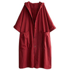 Damen Oversized Kapuzenmantel mit praktischen Taschen EB