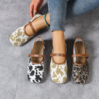 Damen Bequeme Ballerinas mit dekorativem Riemen EB
