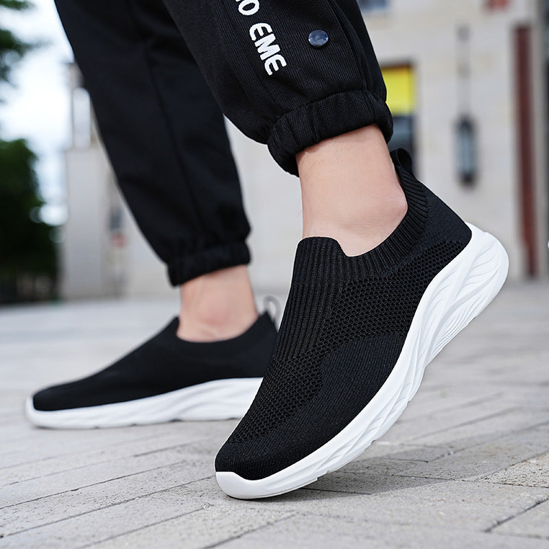 Unisex nan elastischer Strick-Schlupfschuh mit ergonomischer Dämpfungssohle und Fersenlasche EB