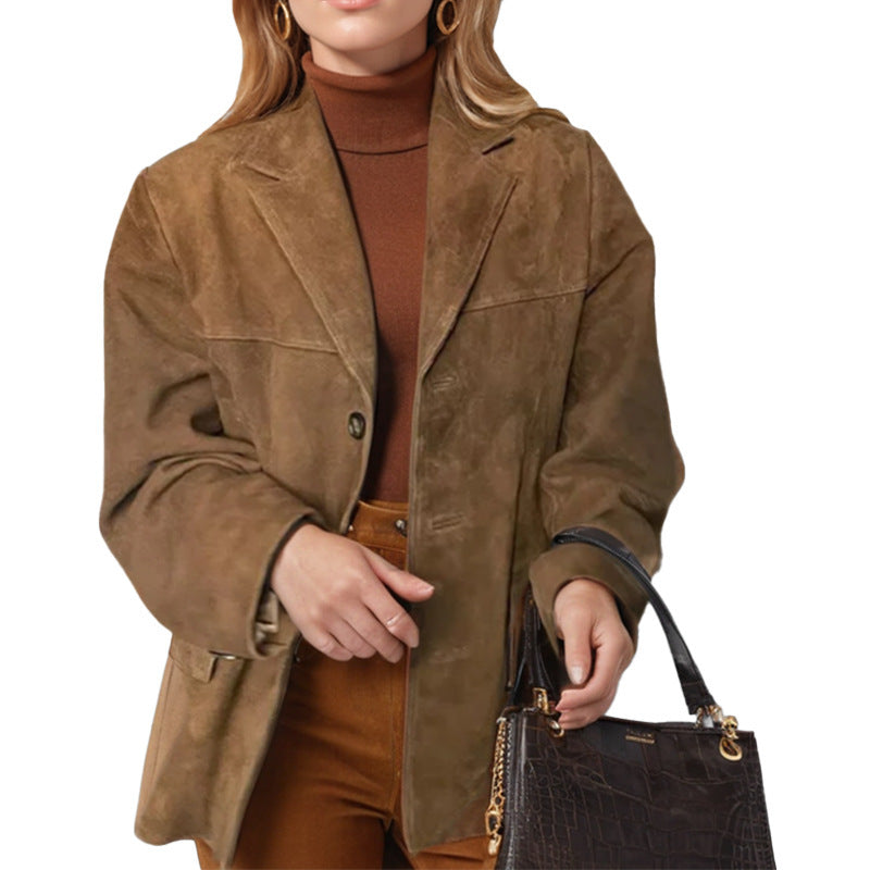 Damen Kunstlederblazer EB