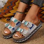 Damen Bequeme Kunstleder Sandalen EB
