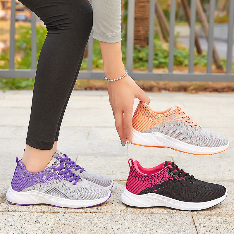 Damen Sportliche Laufschuhe mit atmungsaktivem Strickdesign EB