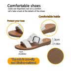 Damen Bequeme Wedge-Pantoletten mit modischem Schnallen-Design EB